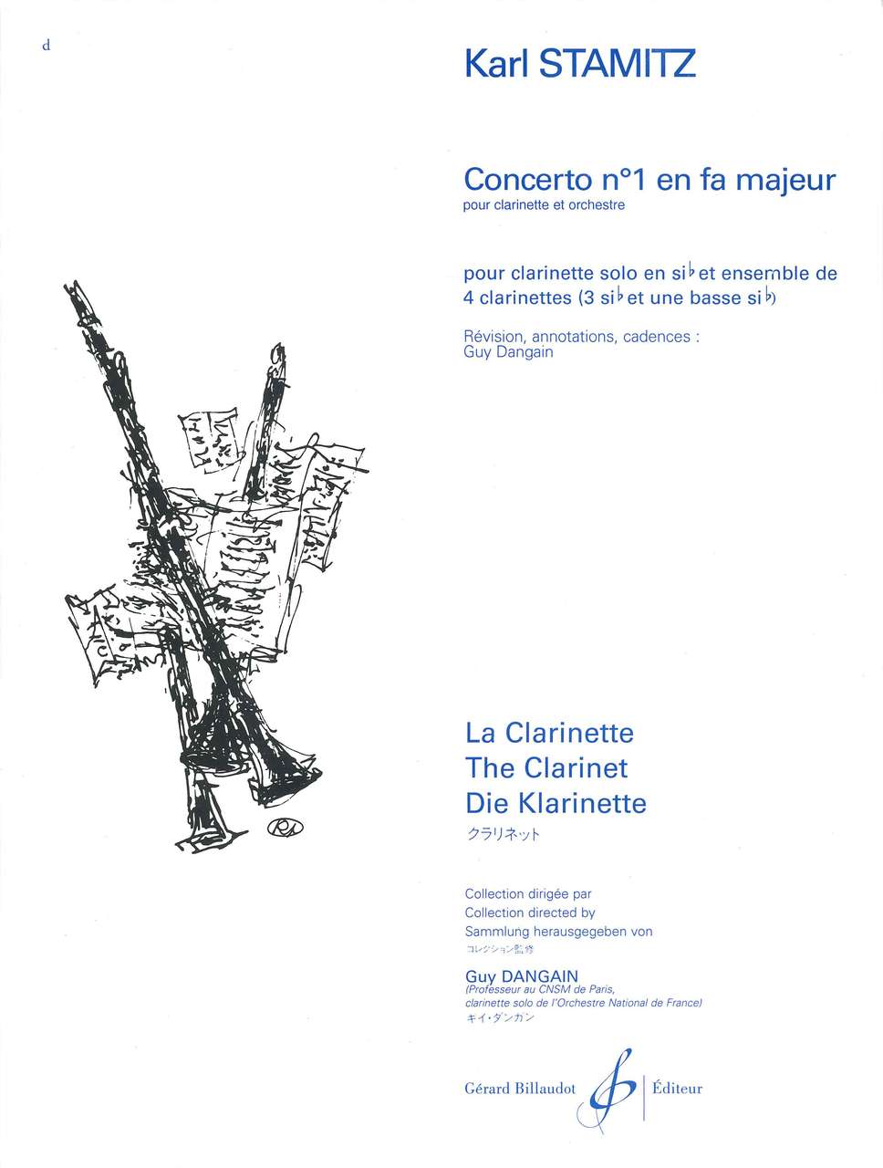 Stamitz, Concerto No. 1 (4BbCl,BsCl) (Billaudot)