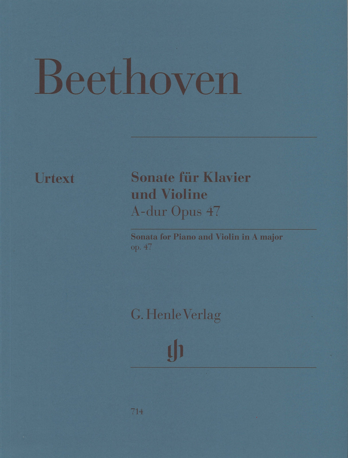 Beethoven, Sonata op. 47 in A (Rostal) (Henle)