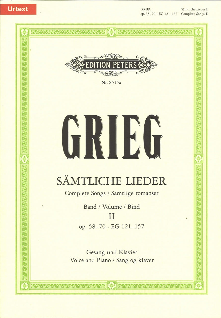 Grieg, Samtliche Lieder 2 (Peters)