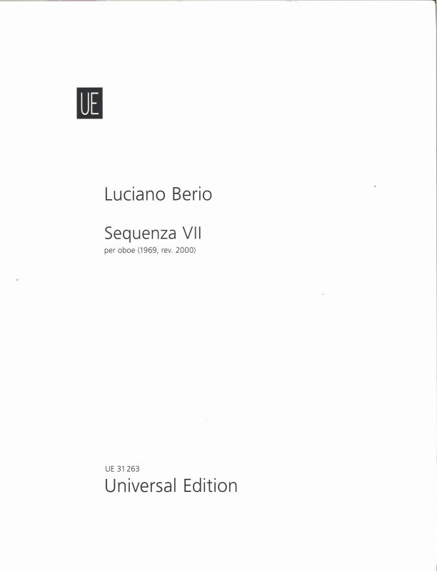 Berio, Sequenza 7 (1969/2000)(Ob Solo) (Universal)