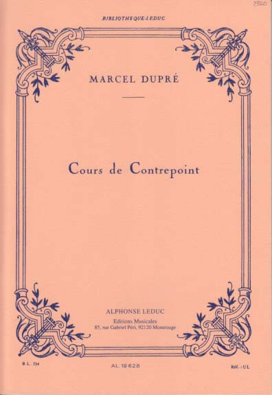 Dupre, Cours de contrepoint (Leduc)