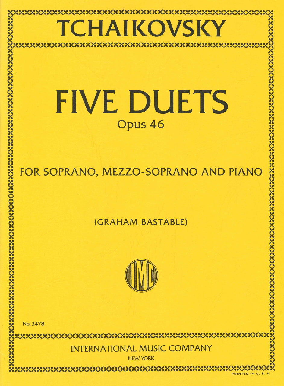 Tchaikovsky, 5 Duets op. 46 (Sop,Mez,Pf) (IMC)