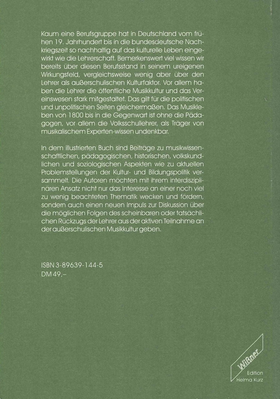 Brusniak, Volksschullehrer & ausserschul (Wissner)