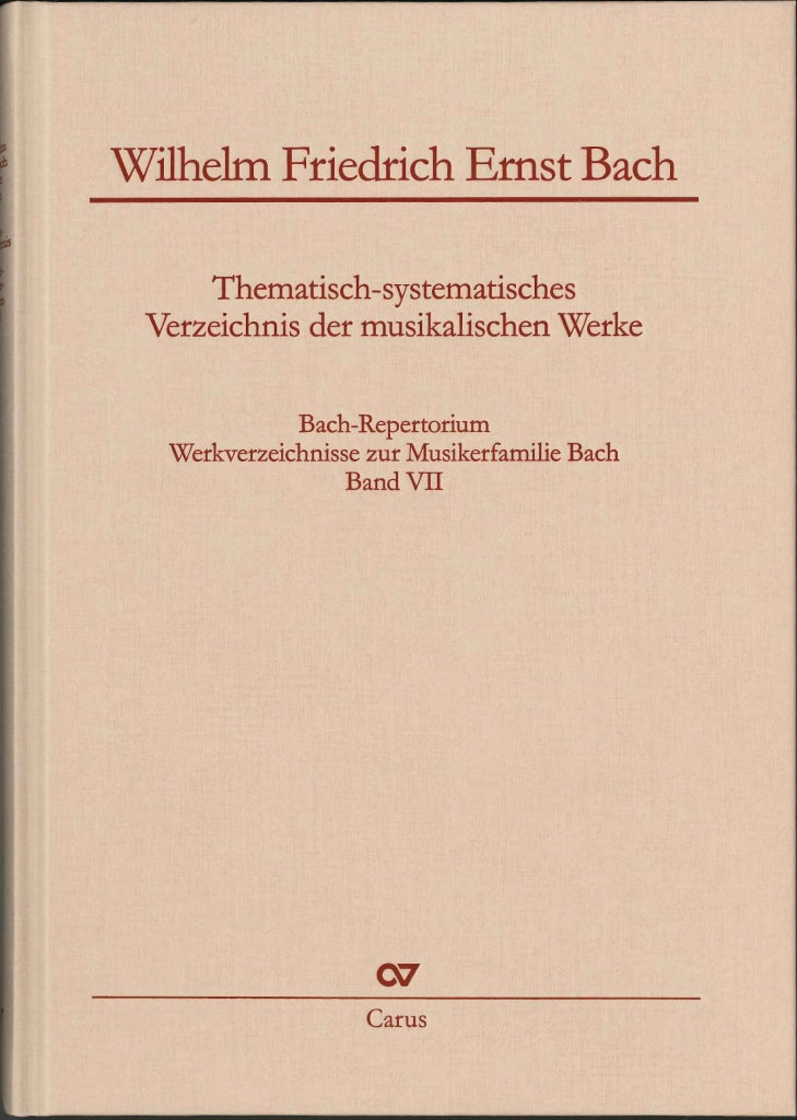 Wilhelm Friedrich Ernst Bach: Thematisch (Carus)