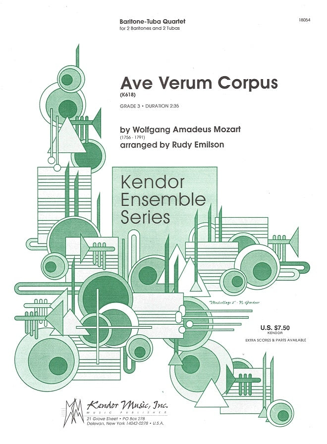 Mozart, Ave Verum Corpus (2Euph,2Tba) (Kendor)