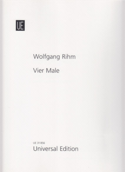Rihm, Vier Male: Stucke (Cl Solo) (Universal)