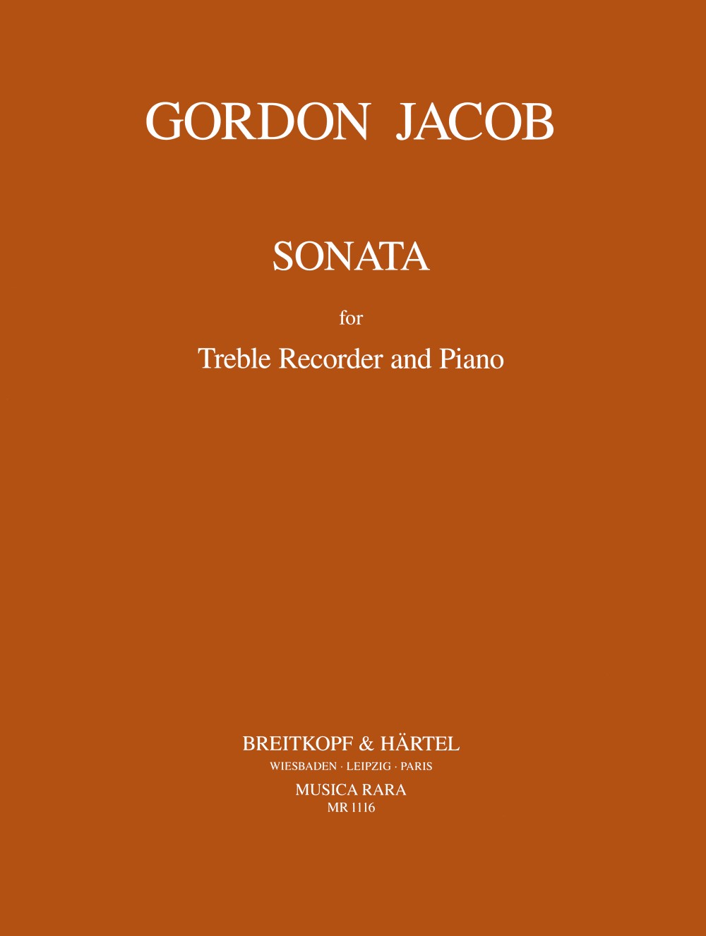 Jacob, Sonata (A.Rec,Pf) (Musica Rara)