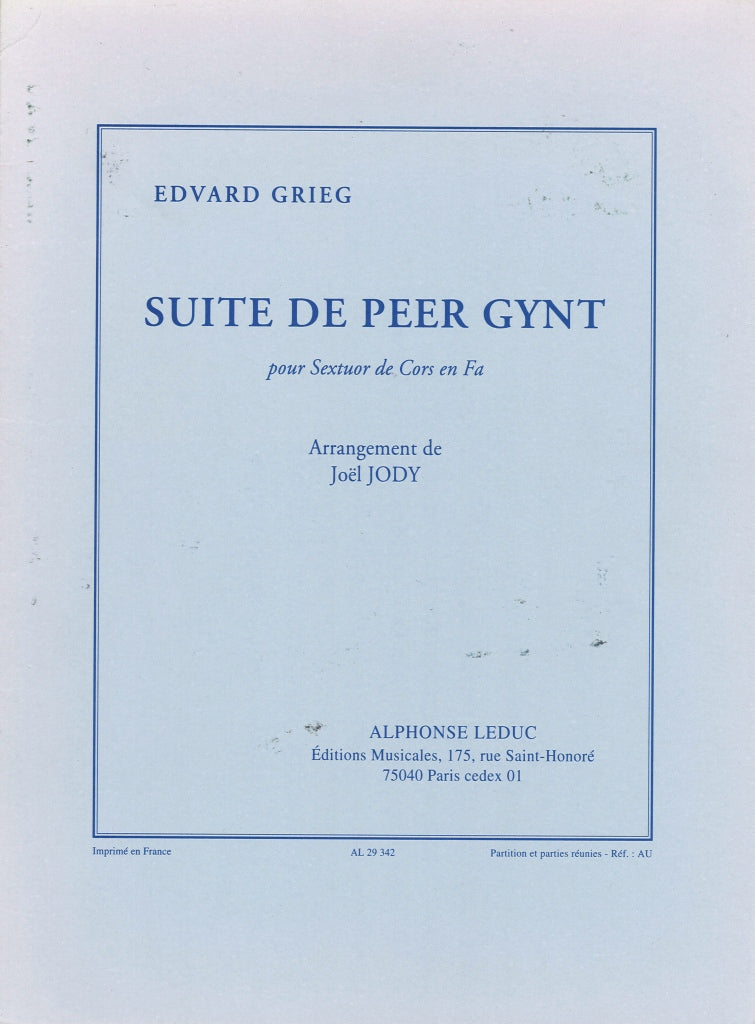 Grieg, Peer Gynt, Suite (6Hn) (Leduc)