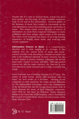 Foreman, Information Sources in Music (K.G.Saur)