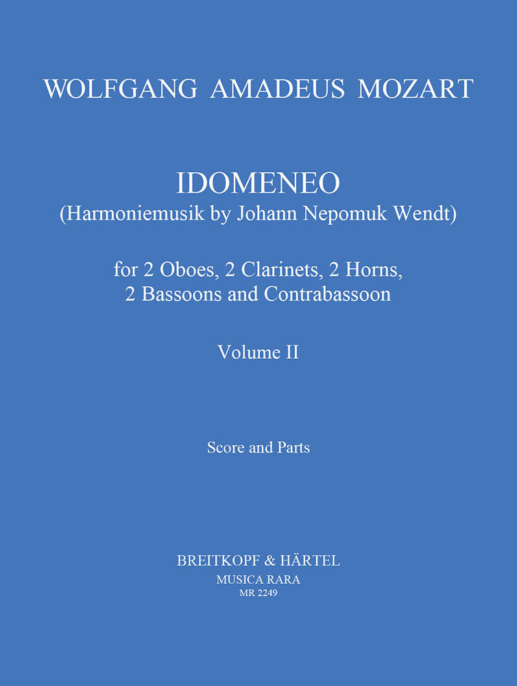 Mozart, Idomeneo 2 (2Ob,2Cl,2Hn,2Bn,DBn) (Musica Rara)