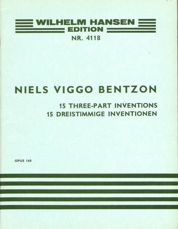 Bentzon, 15 3-part Inventions op. 160 (W.Hansen)