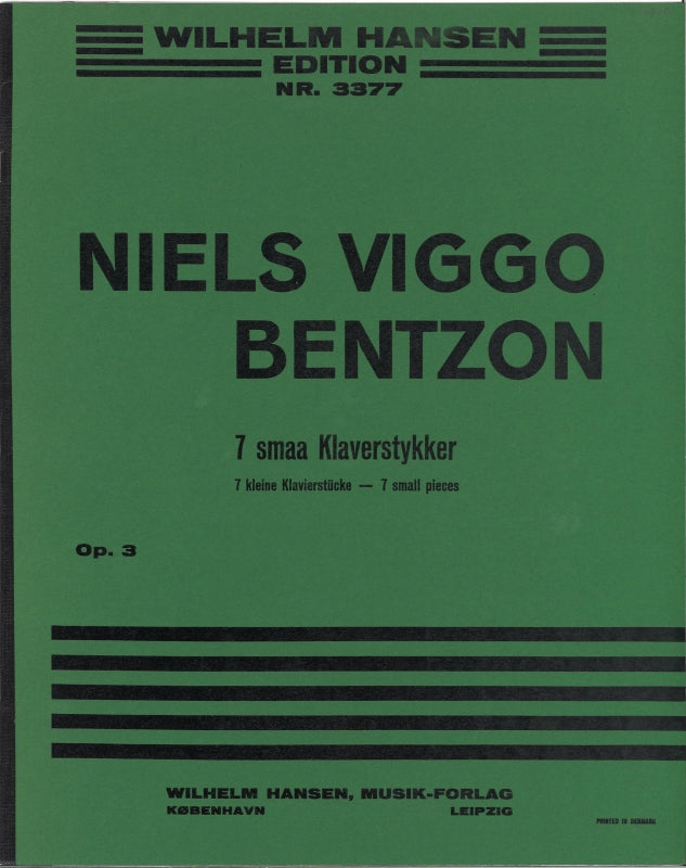 Bentzon, 7 Small Pieces op. 3 (W.Hansen)