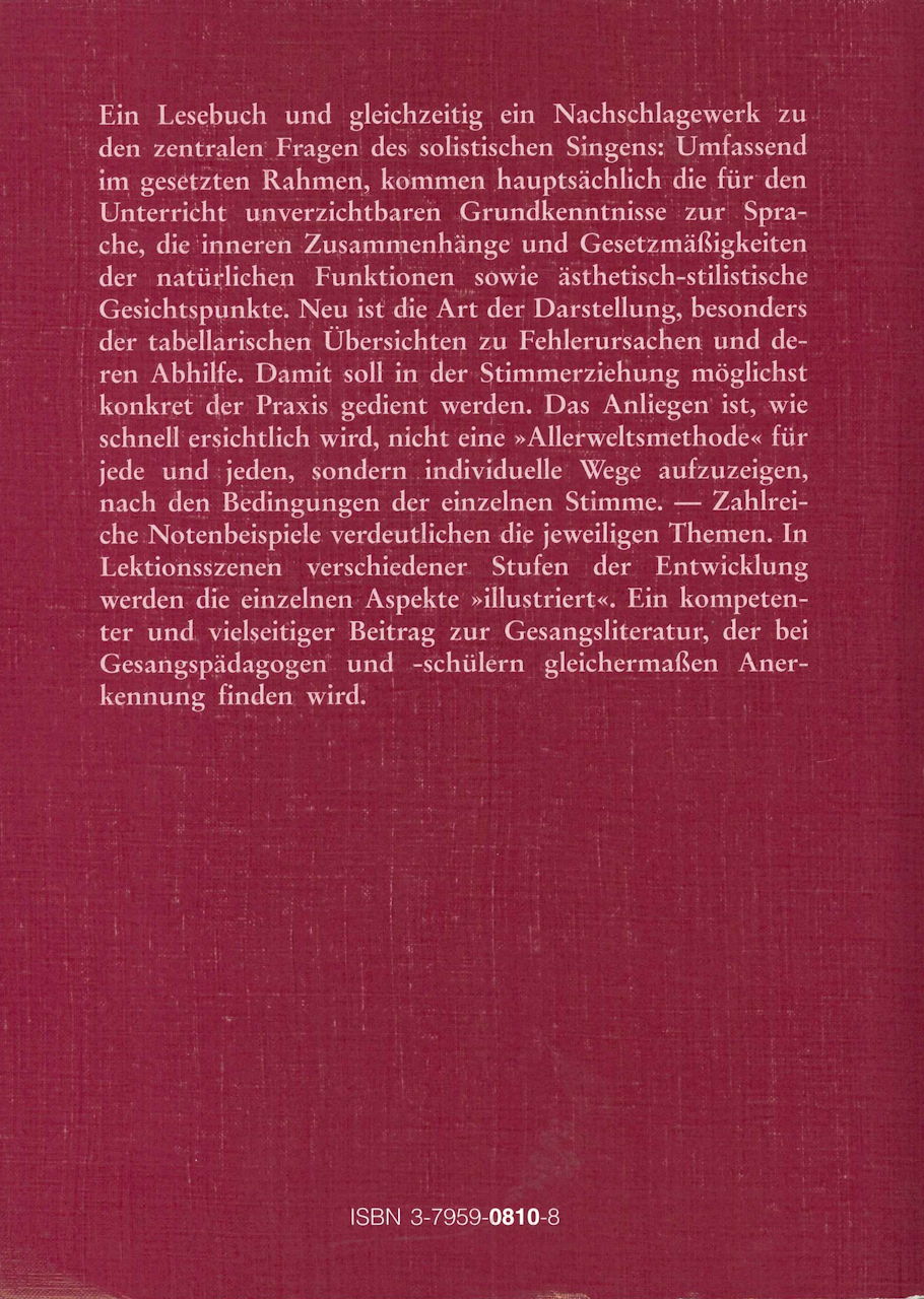 Fischer-Meyenberg, Stimme und Gesang (Noetzel)