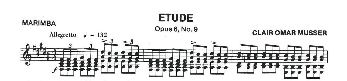 Musser, Etude op. 6/9 (Marimba Solo) (Studio 4/Marimba Productions)