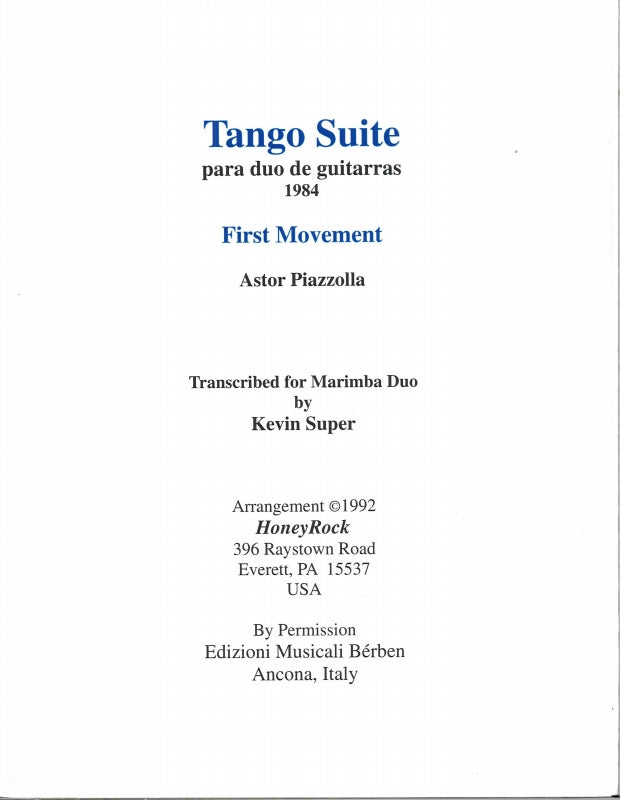 Piazzolla, Tango Suite, 1st mvt,(2Mar) (HoneyRock)
