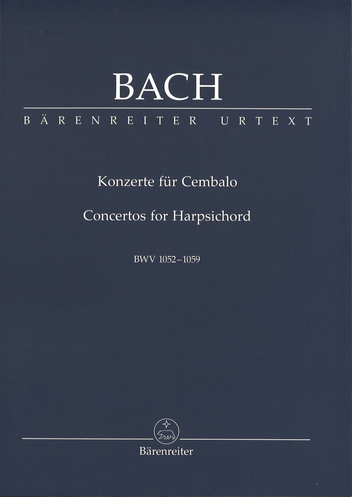 Bach, Concertos for Hpschd BWV 1052-59 (Barenreiter)