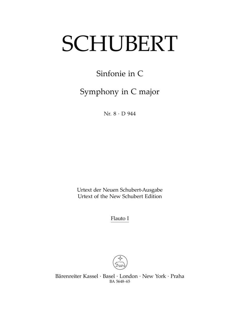Schubert, Symphony No. 8[9] Harmonie (Barenreiter)