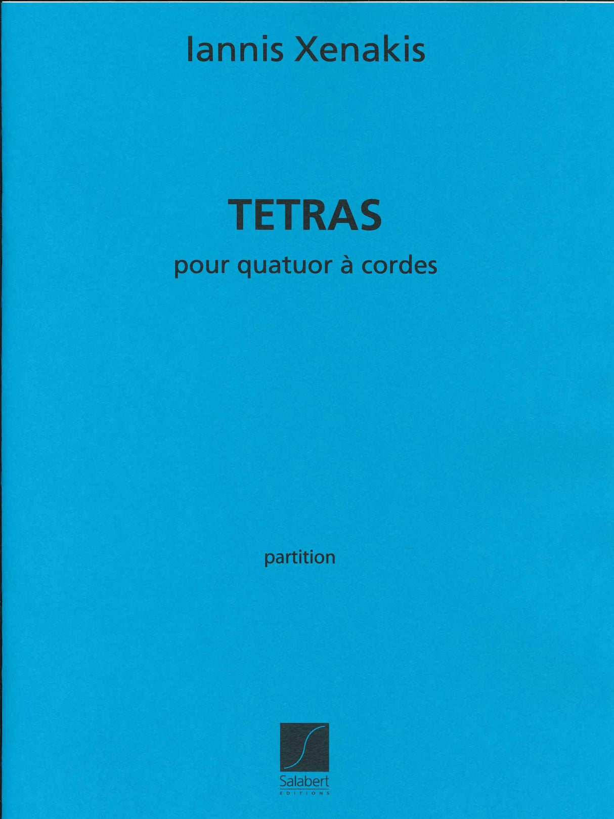 Xenakis, Tetras (1983) Score (Salabert)
