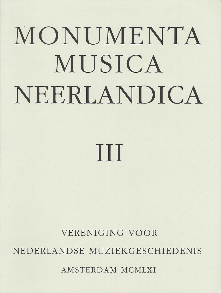 MMN 3: Dutch Keyboard Music 16th & 17th (KVNM)