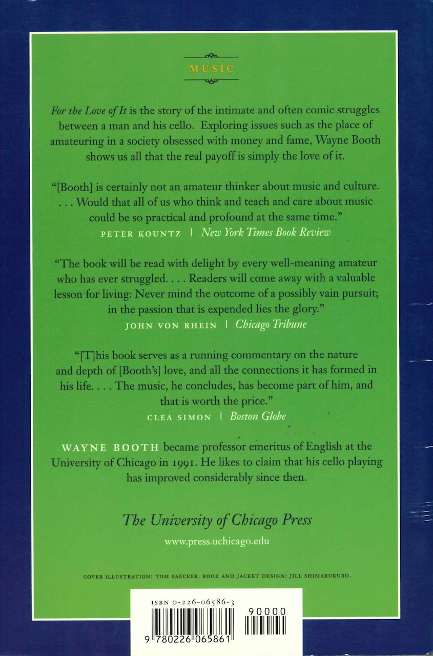 Booth, For the Love of It (paper) (Chicago Press, University of)
