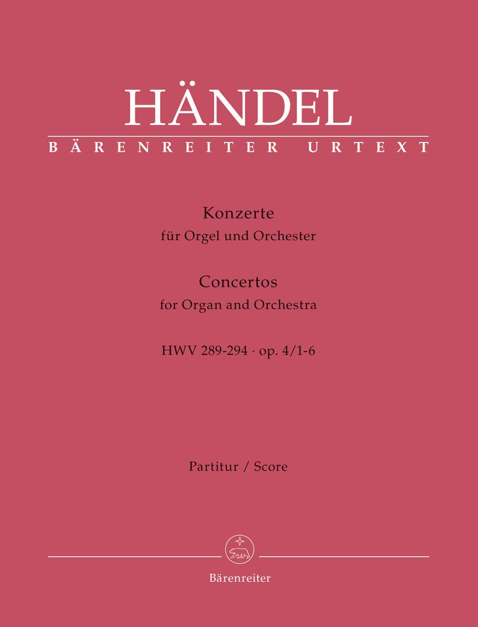 Handel, Concertos for Organ op. 4 (Set) (Barenreiter)