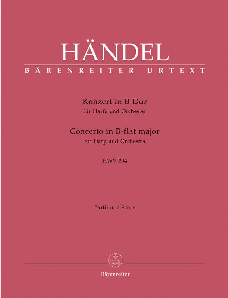 Handel, Concerto op. 4/6 (Hp) Score (Barenreiter)