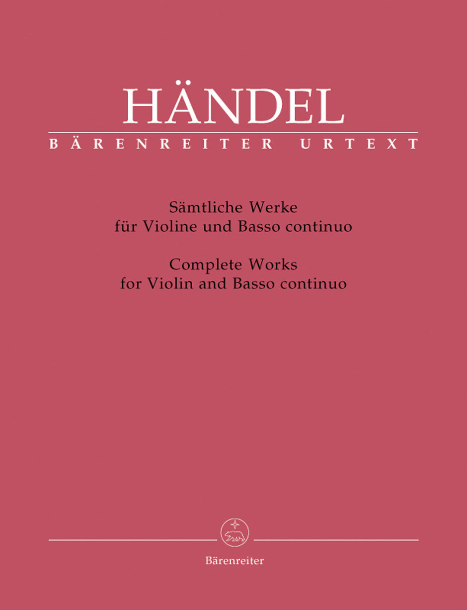 Handel, Samtliche Werke fur Violine & Bc (Barenreiter)