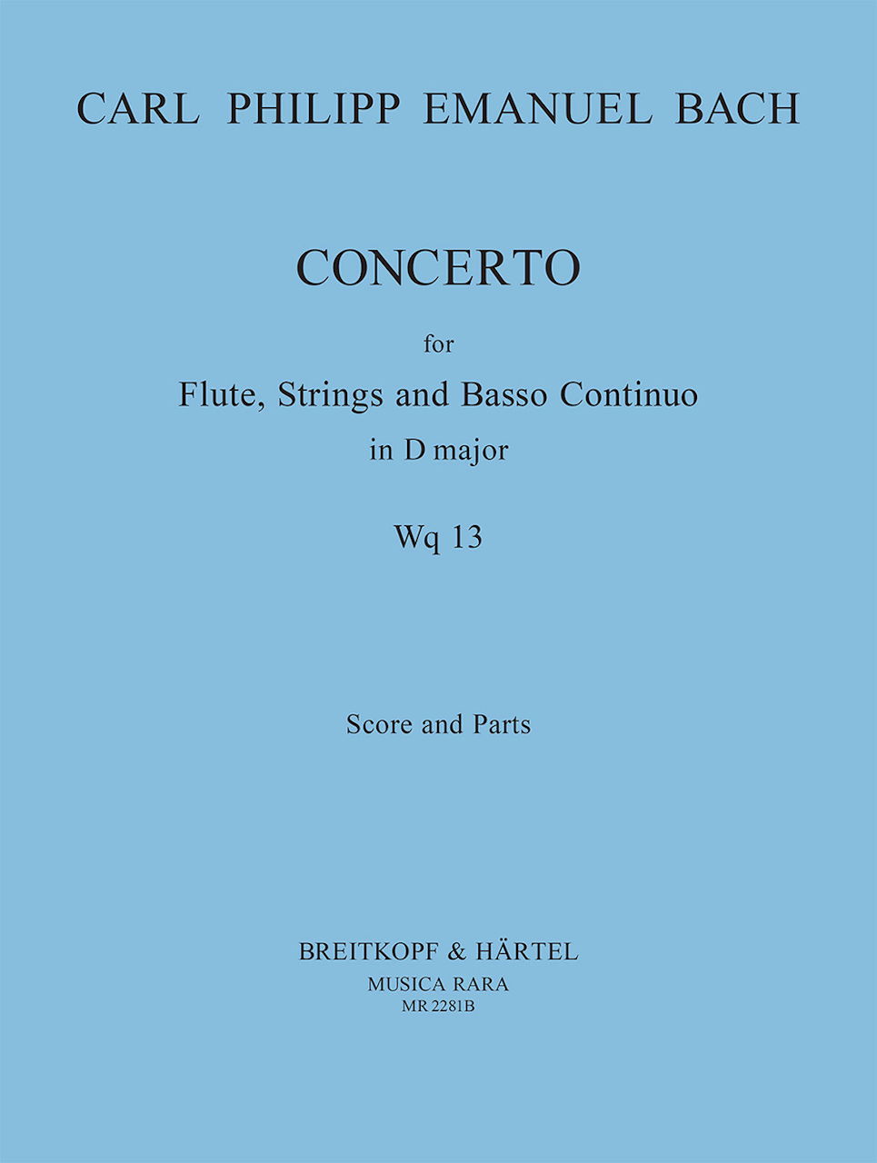 Bach,C.P.E., Concerto in D major, Wq 13 (Musica Rara)