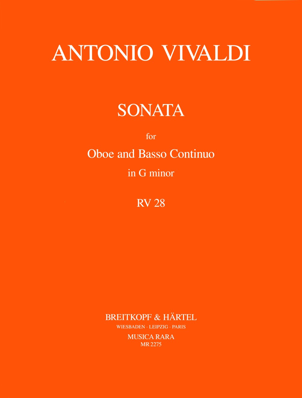 Vivaldi, Sonata in g minor, RV 28 (Musica Rara)