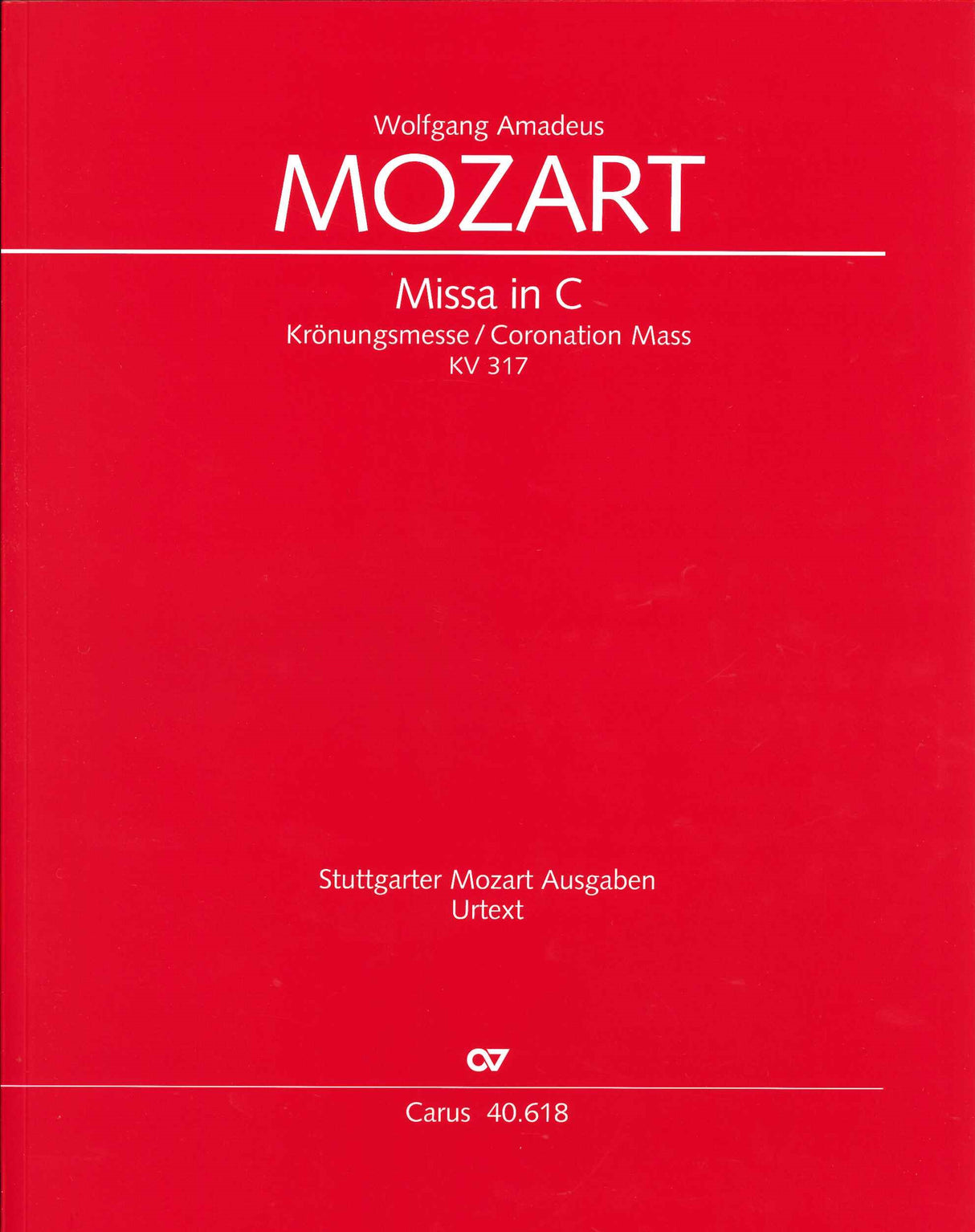 Mozart, Missa KV 317 in C Full Score (Carus)