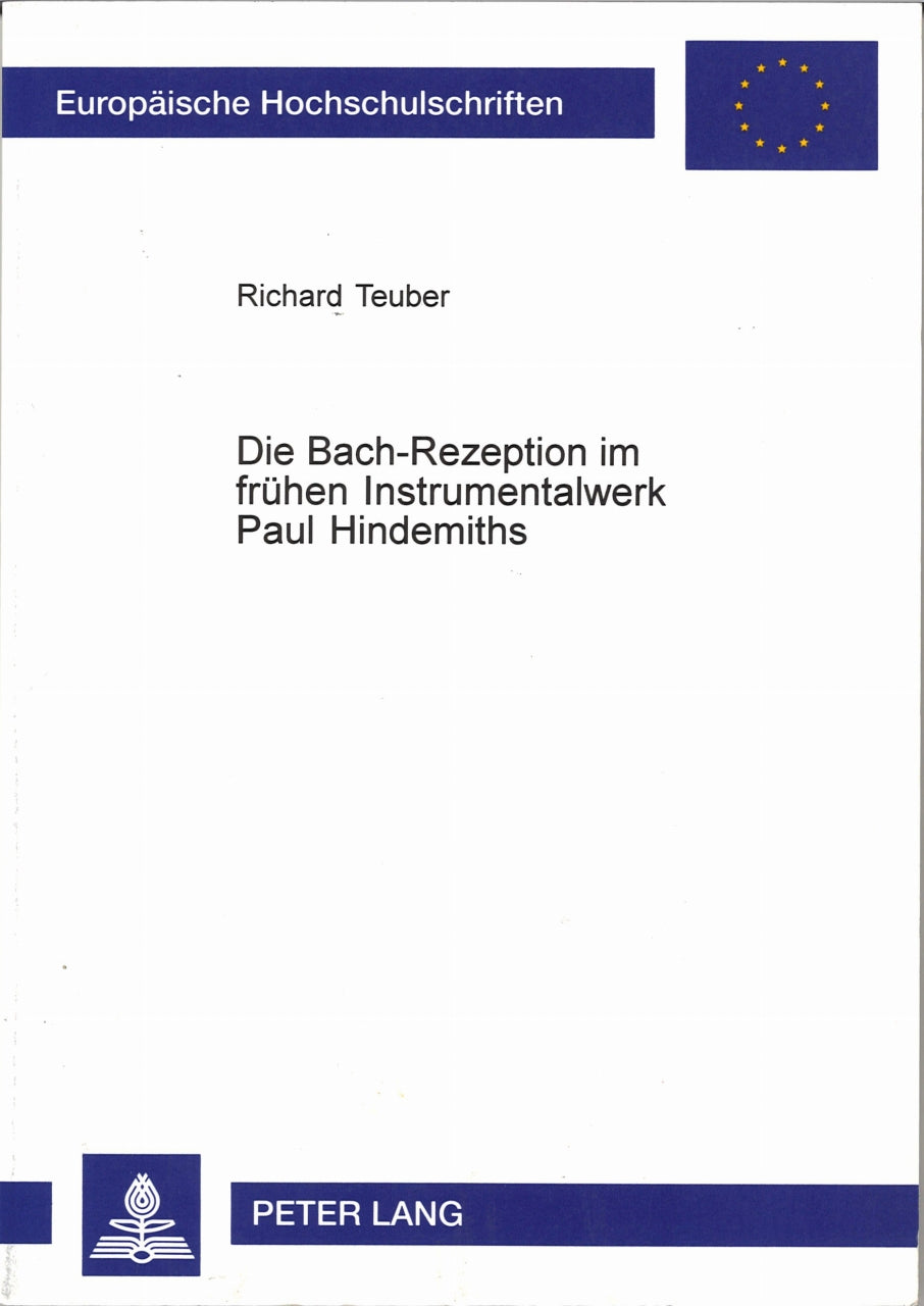 Teuber, Bach-Rezeption fruhen Hindemiths (Peter Lang)
