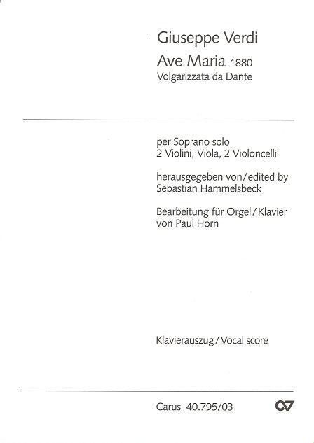 Verdi, Ave Maria (1880) (Carus)