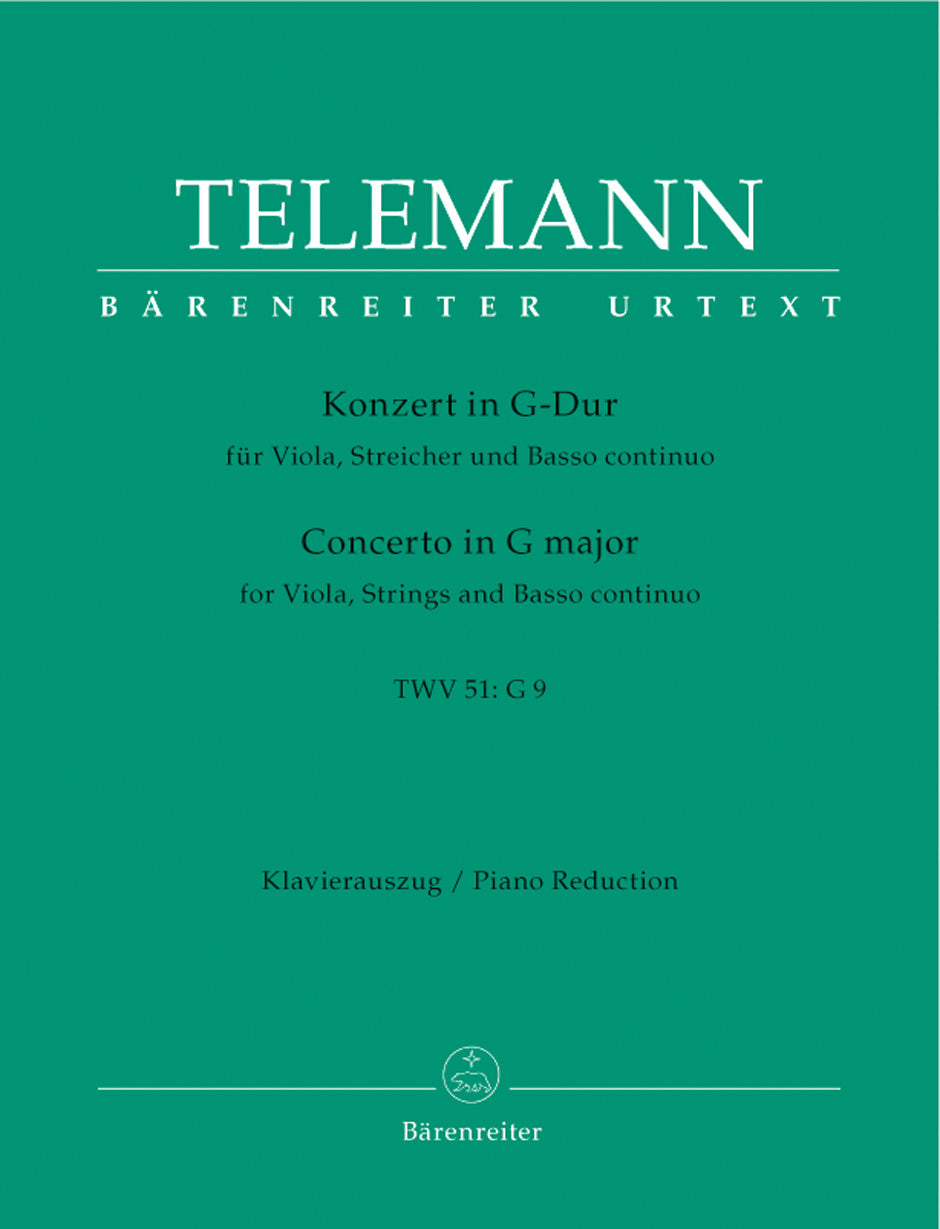 Telemann, Concerto in G (Hirschmann) (Barenreiter)
