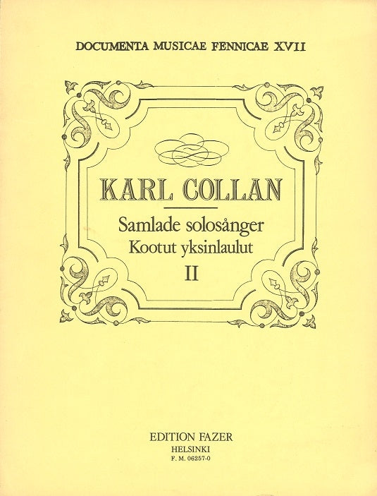 Collan, Collected Solo Songs 2 (Fazer/Fennica Gehrman)