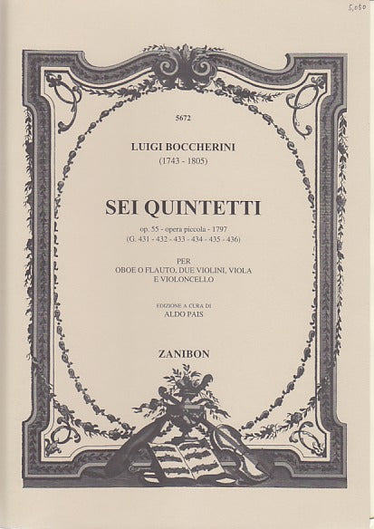 Boccherini, Quintetti op. 55, G 431-436 (Zanibon)