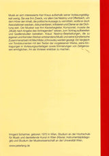 Schartner, Karl Kraus & die Musik (Peter Lang)