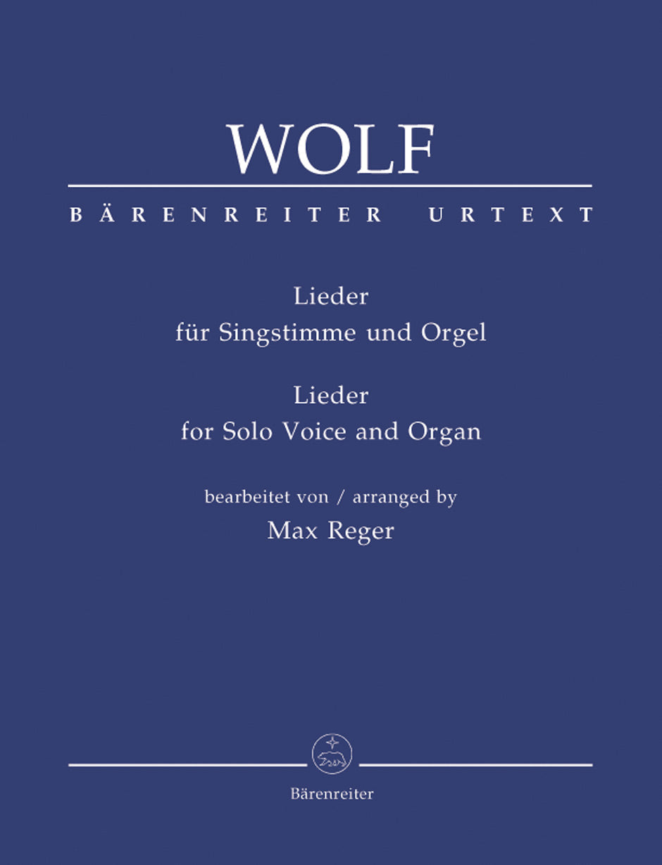 Wolf/Reger, Lieder (Voice,Org) (Barenreiter)