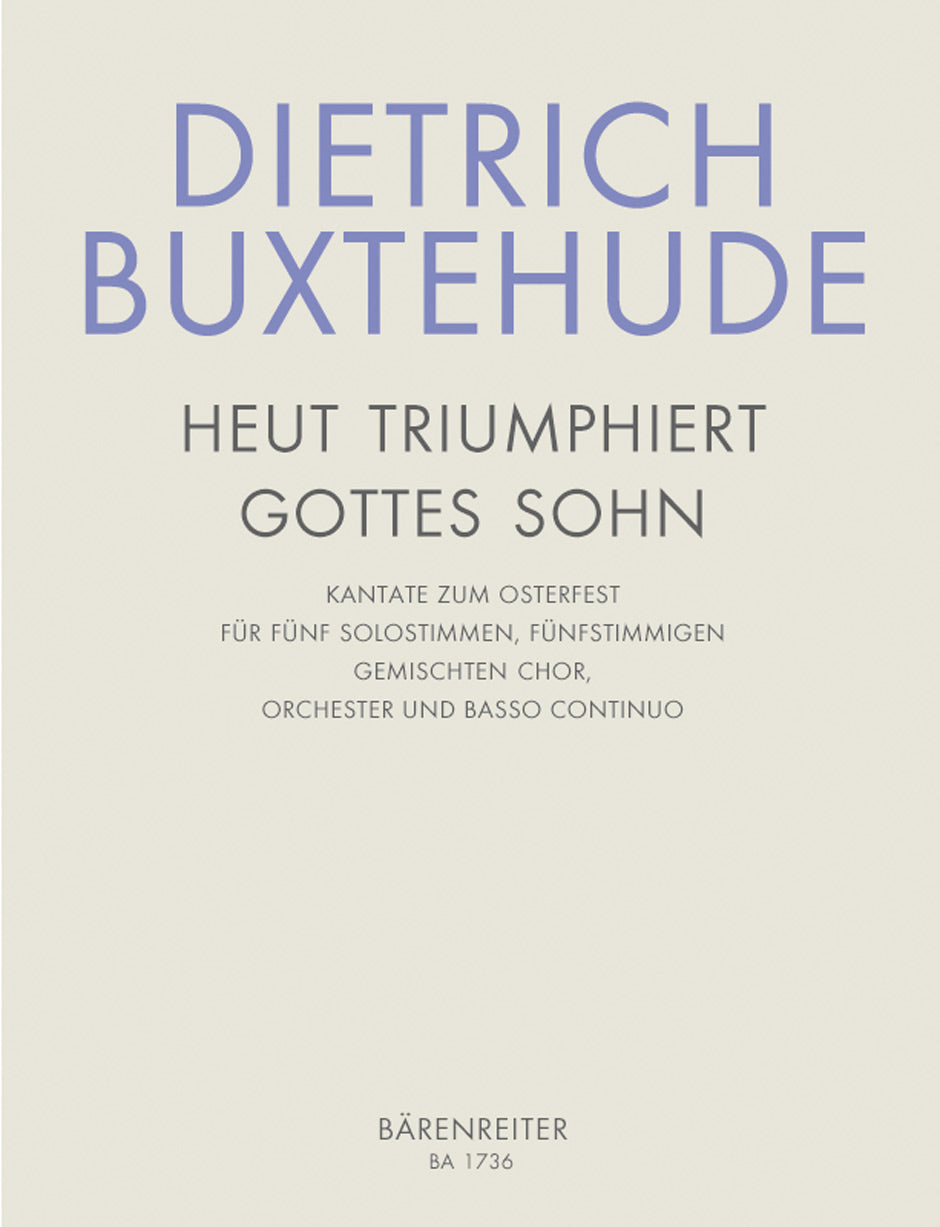 Buxtehude, Heut triumphieret... Score (Barenreiter)