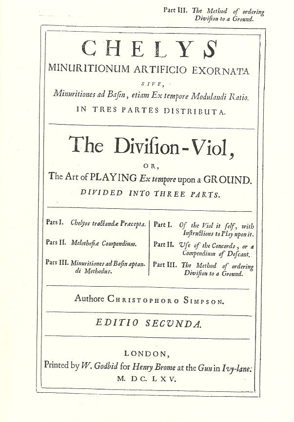 Simpson, Division-viol (2-volume Set) (King's Music)