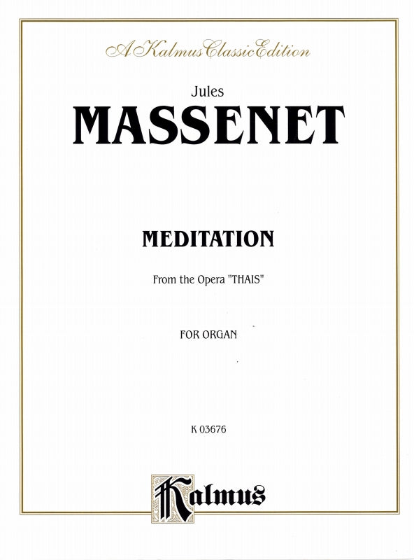 Massenet, Meditation from 'Thais' (Kalmus/Alfred)