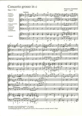 Geminiani, Concerto op. 2/1 in c Score (Carus)