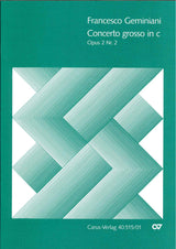 Geminiani, Concerto op. 2/2 (Score) (Carus)