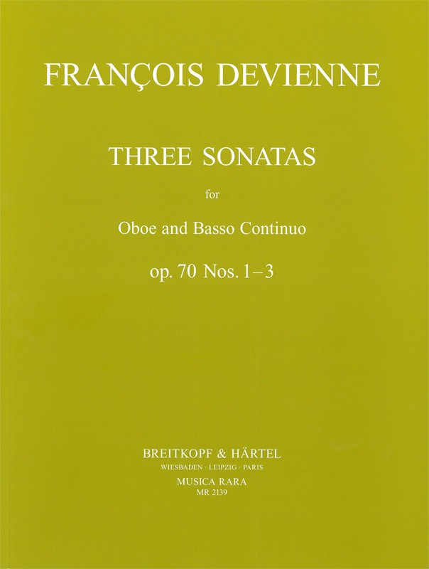 Devienne, 3 Sonatas op. 70 (Ob,Bc=Kbd) (Musica Rara)