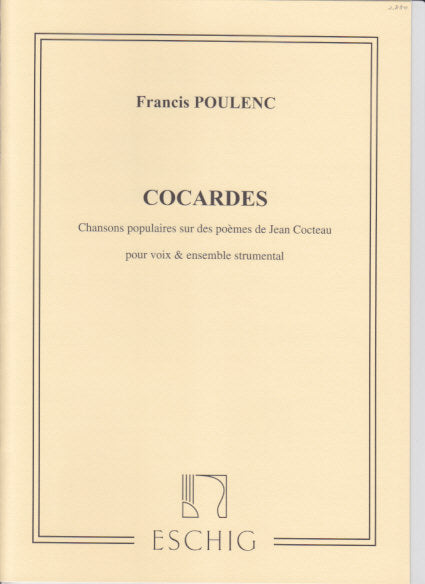 Poulenc, Cocardes (Score) (Eschig)