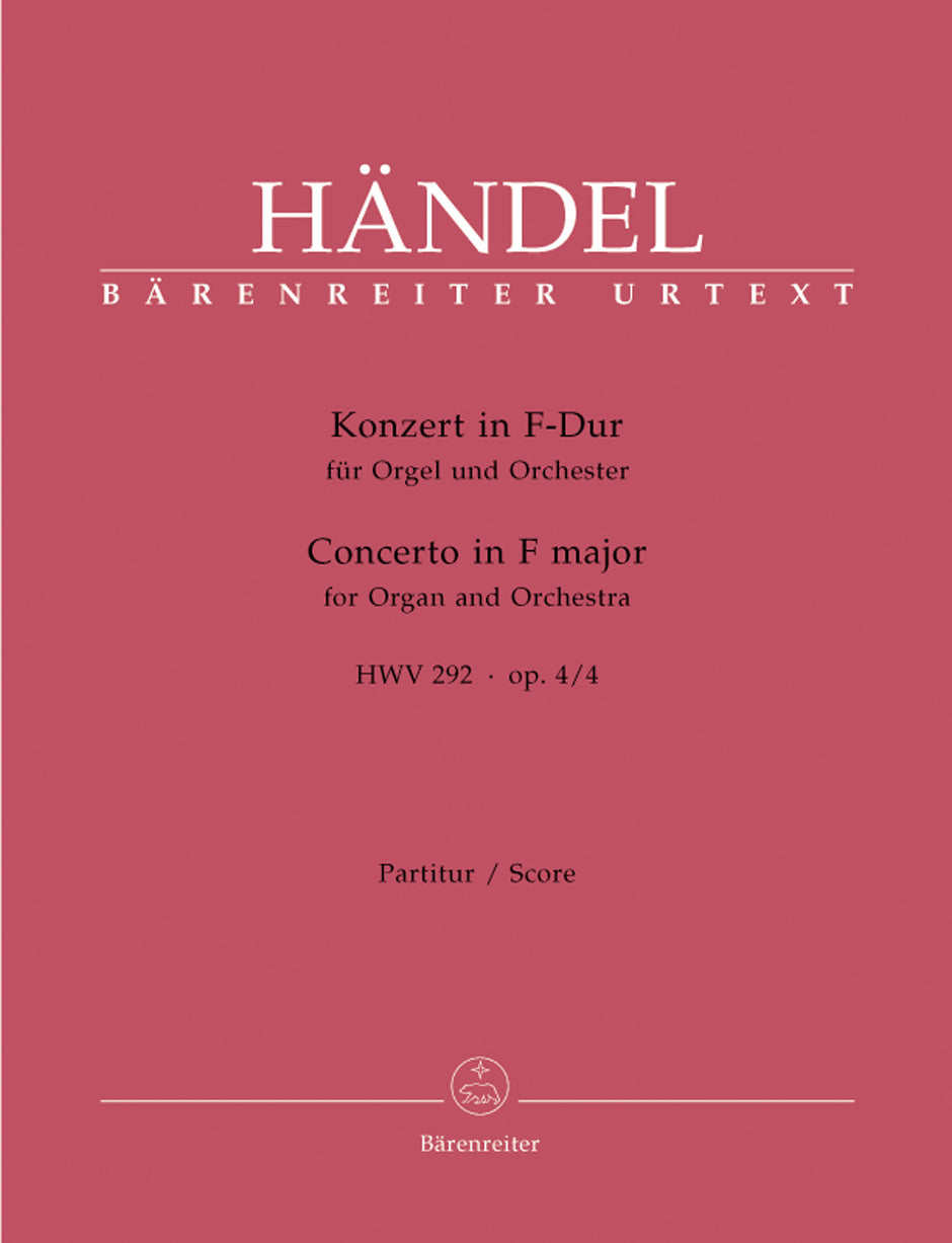 Handel, Concerto op. 4/4 (Partitur) (Barenreiter)