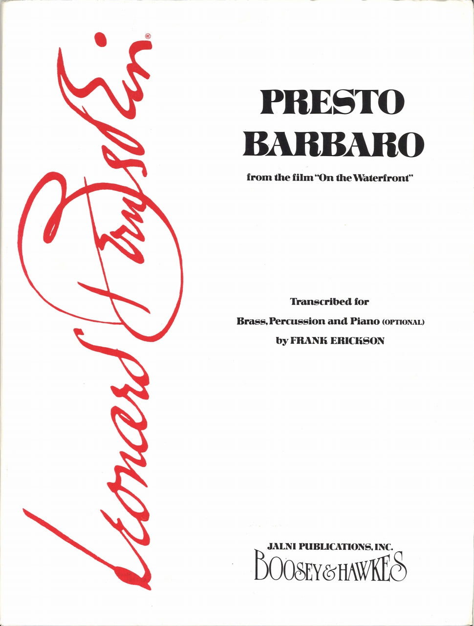 Bernstein, Presto Barbaro (Boosey)