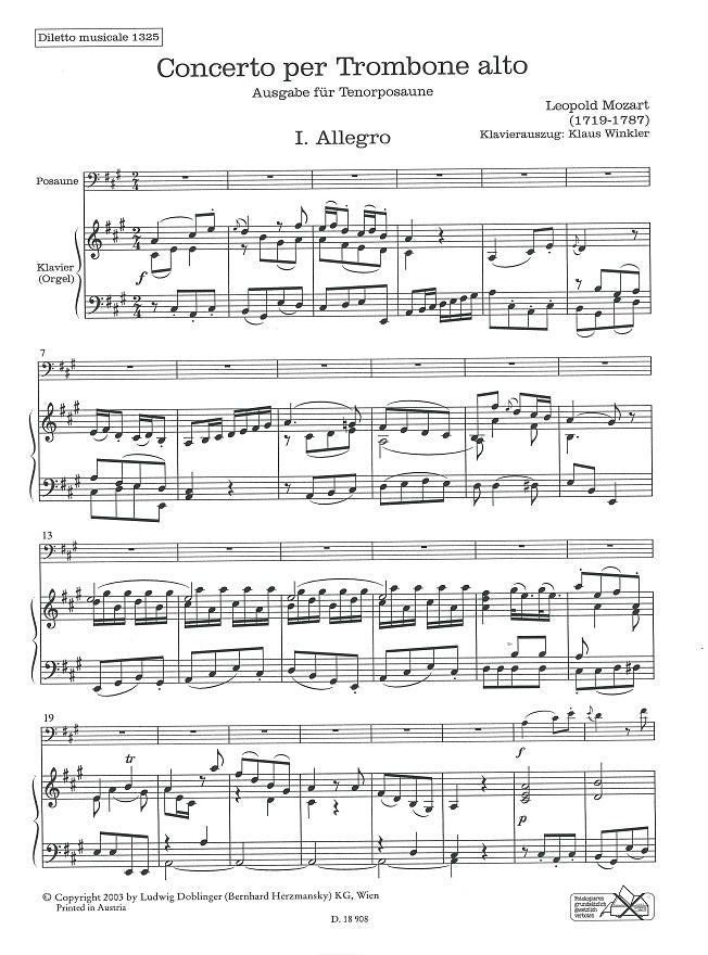 Mozart,L., Concerto: Tenor Tbn. ver. (Doblinger)