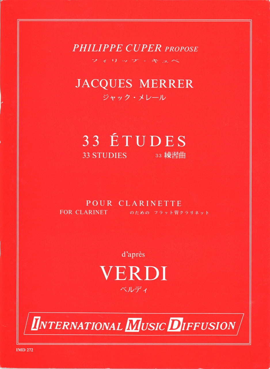 Verdi/Merrer, 33 Etudes (IMD (International Music Diffusion))