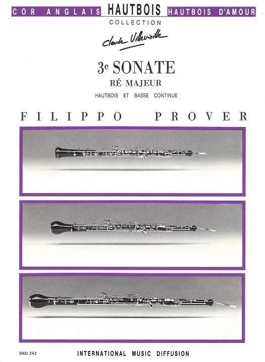 Prover, Sonate No. 3 en ut (Ob,Bc) (IMD (International Music Diffusion))