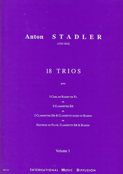 Stadler, 18 Trios, 1: No. 1-5 (IMD (International Music Diffusion))